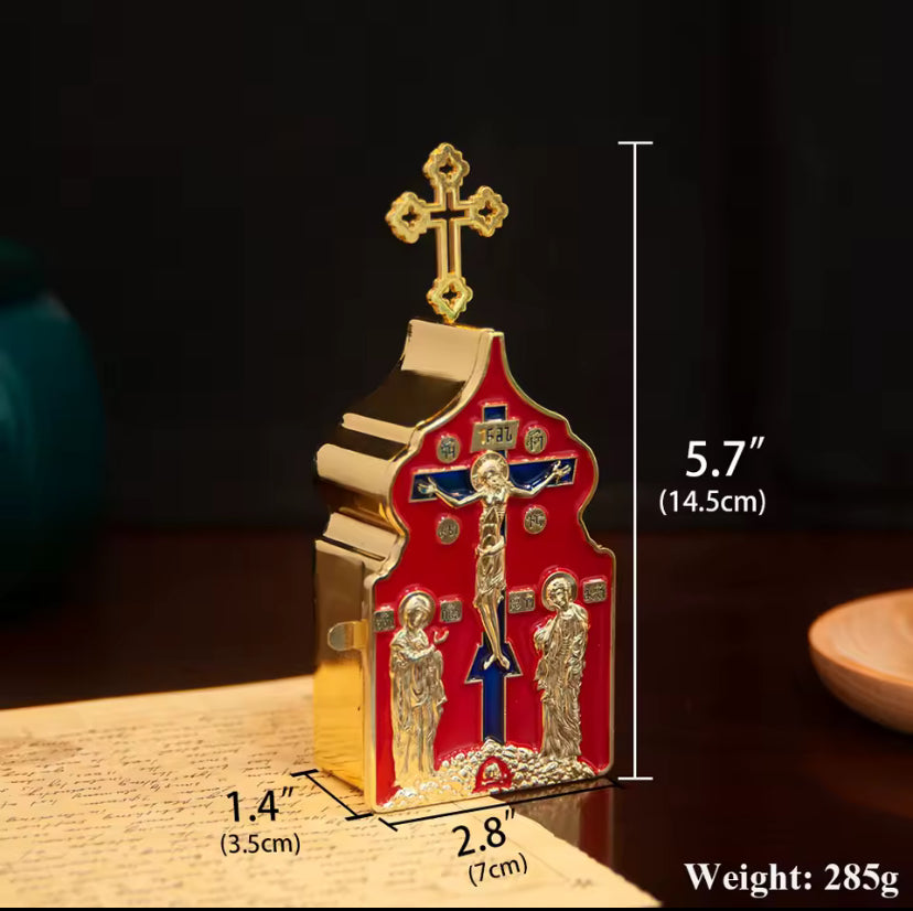 Kruismuurdecoratie Met Vergulding