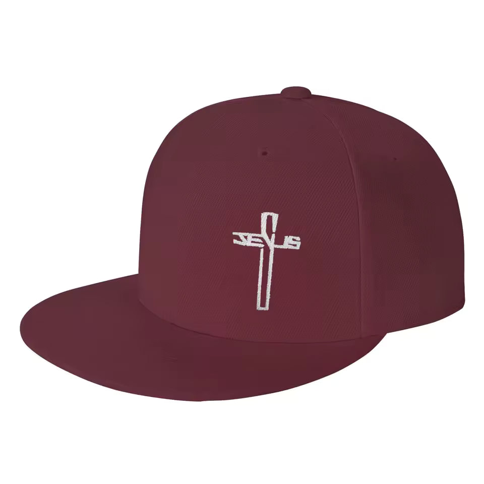 Snapback cap met geborduurde Christelijke kruis