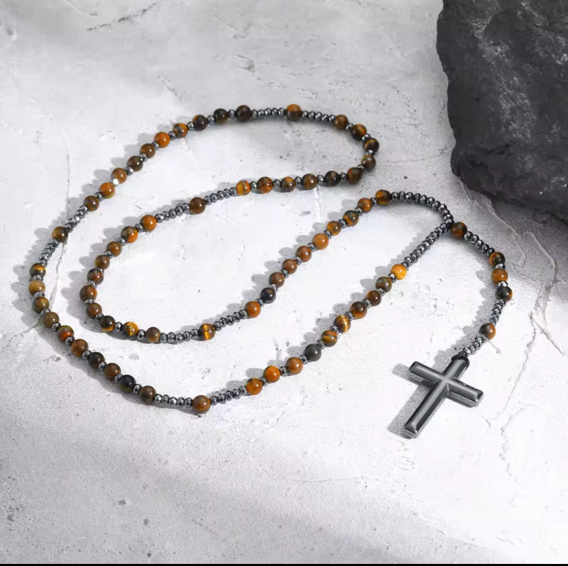 Galsteen Kruisketting