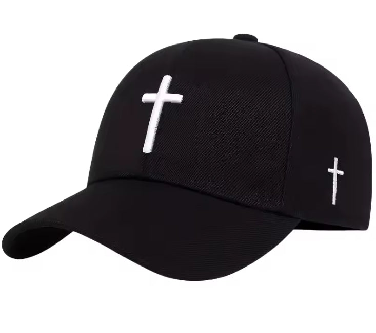 Casual hiphop baseball cap met geborduurd kruis