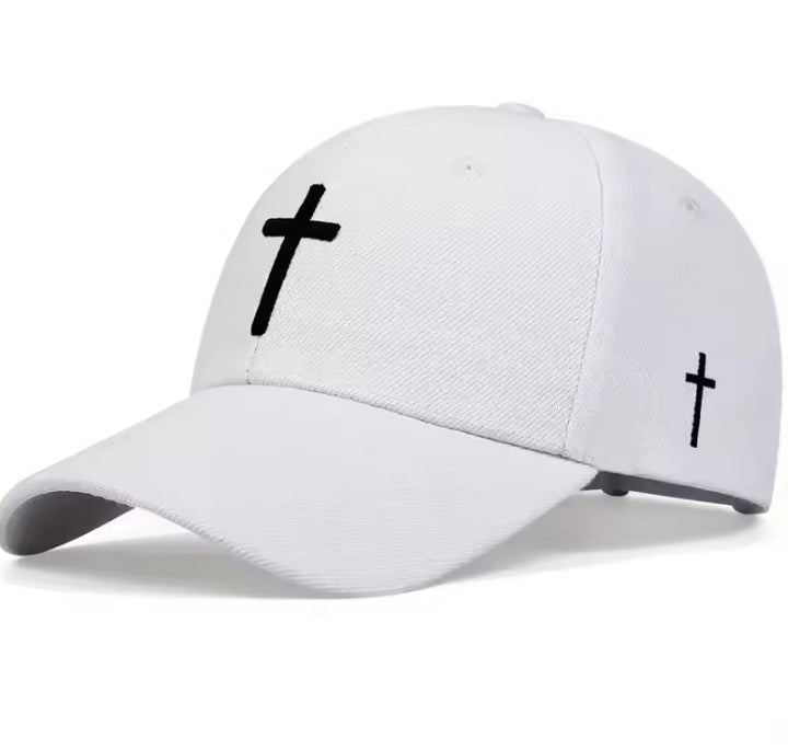 Casual hiphop baseball cap met geborduurd kruis