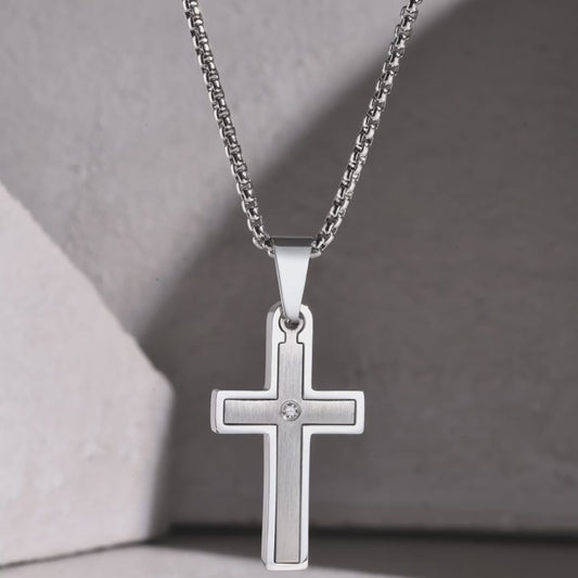 Eenvoudige herenkruisketting